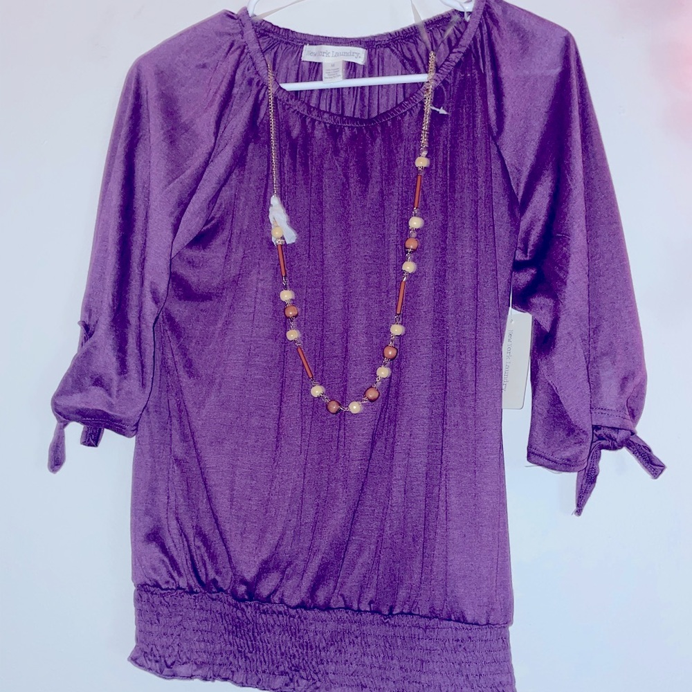 Purple casual blouse